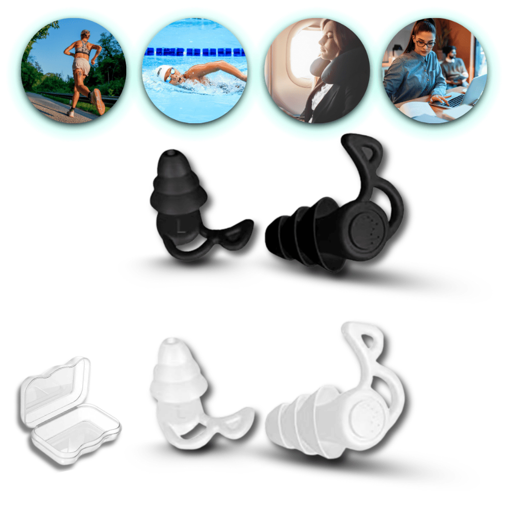 Protetores Auriculares de Silicone com Isolamento Acústico e Redução de Ruído