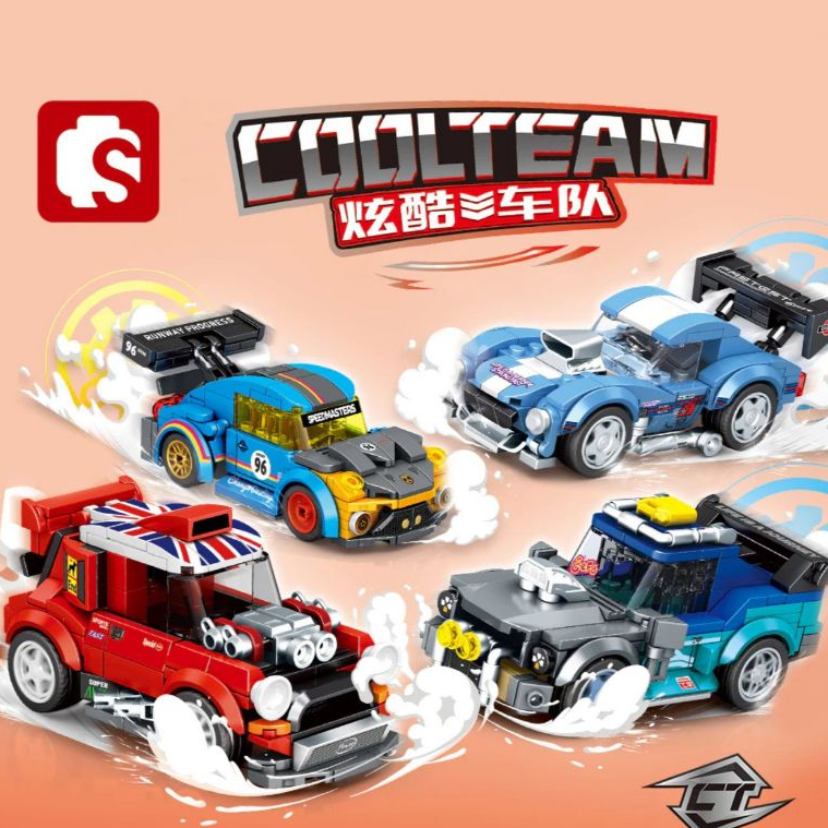 SEMBO-Blocos de construção de carros esportivos para crianças, modelo carrinhos brinquedo de montar 236 peças em Oferta na Shopee
