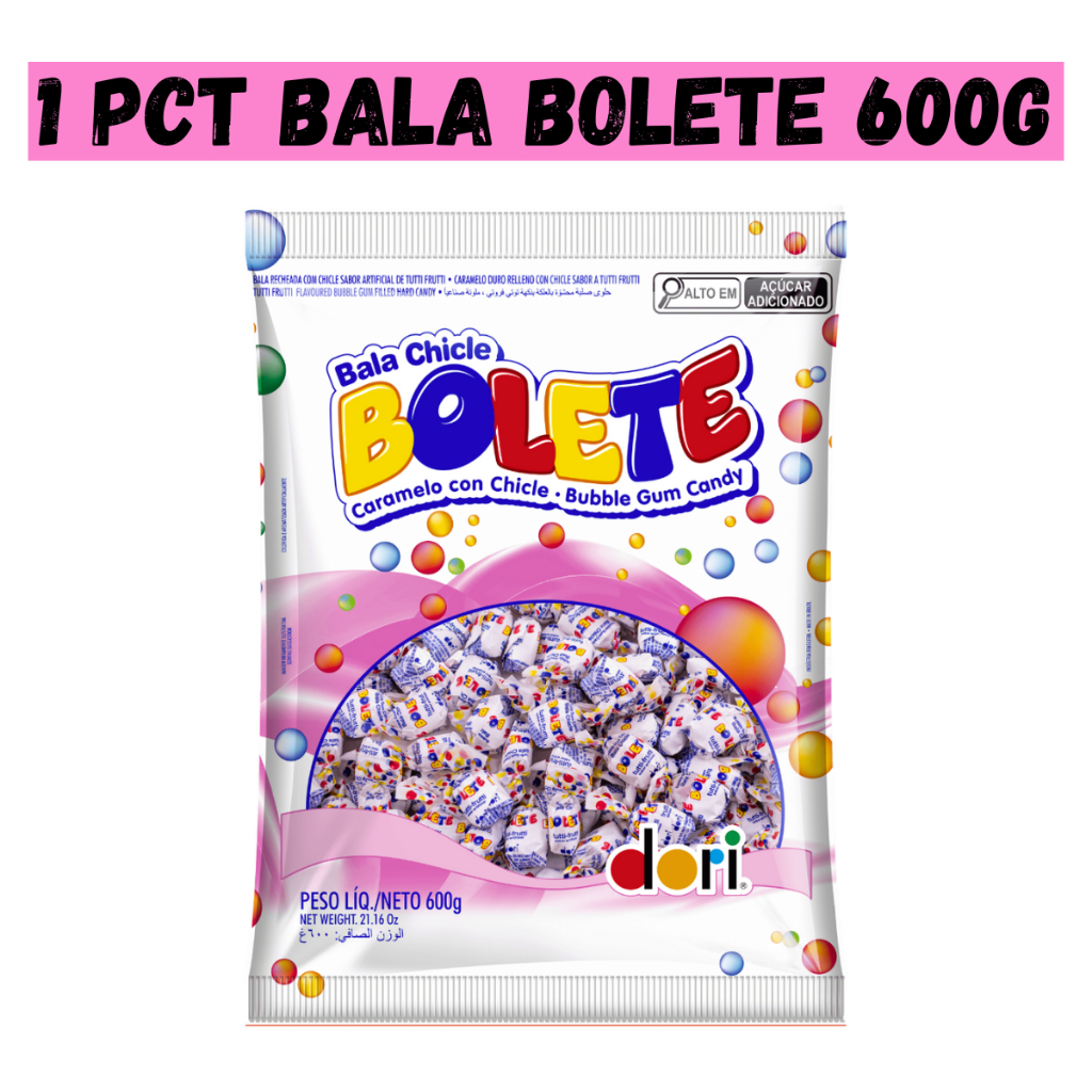 Bala Chiclete Bolete Tutti Frutti 600g Dori Lembrancinha Infantil Sacolinha