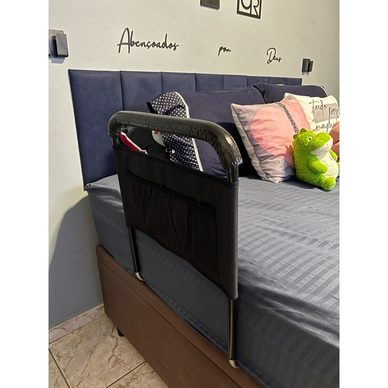 Grade de Cama PRETA – Apoio de Segurança para Idosos | REFORÇADA Até 130kg | Para Idosos e Crianças