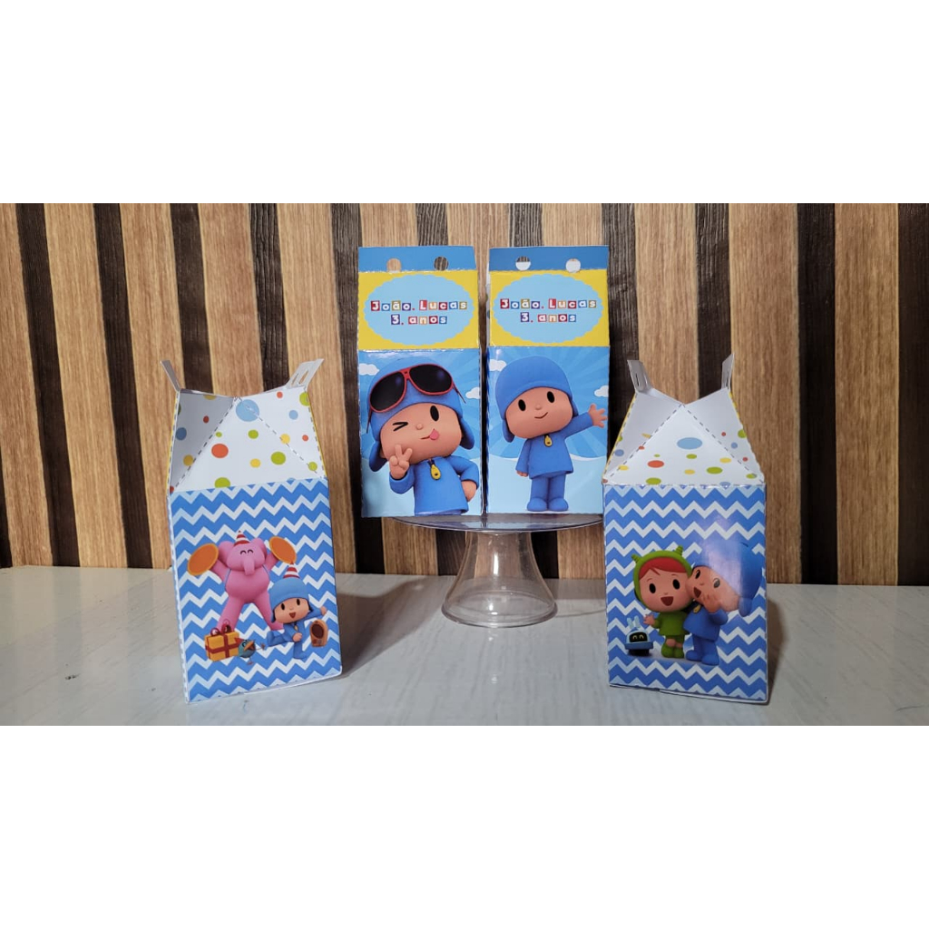 CAIXA MILK POCOYO LEMBRANCINHAS PERSONALIZADA PARA FESTA INFANTIL