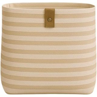 Cesto Organizador Roupa Suja Dobrável Multiuso 30L Listrado em Oferta na Shopee