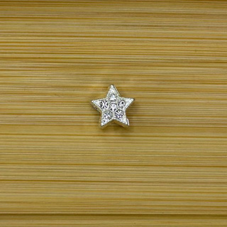 Berloque separador estrela com brilhos prateado - Banhado a prata, com garantia em Oferta na Shopee