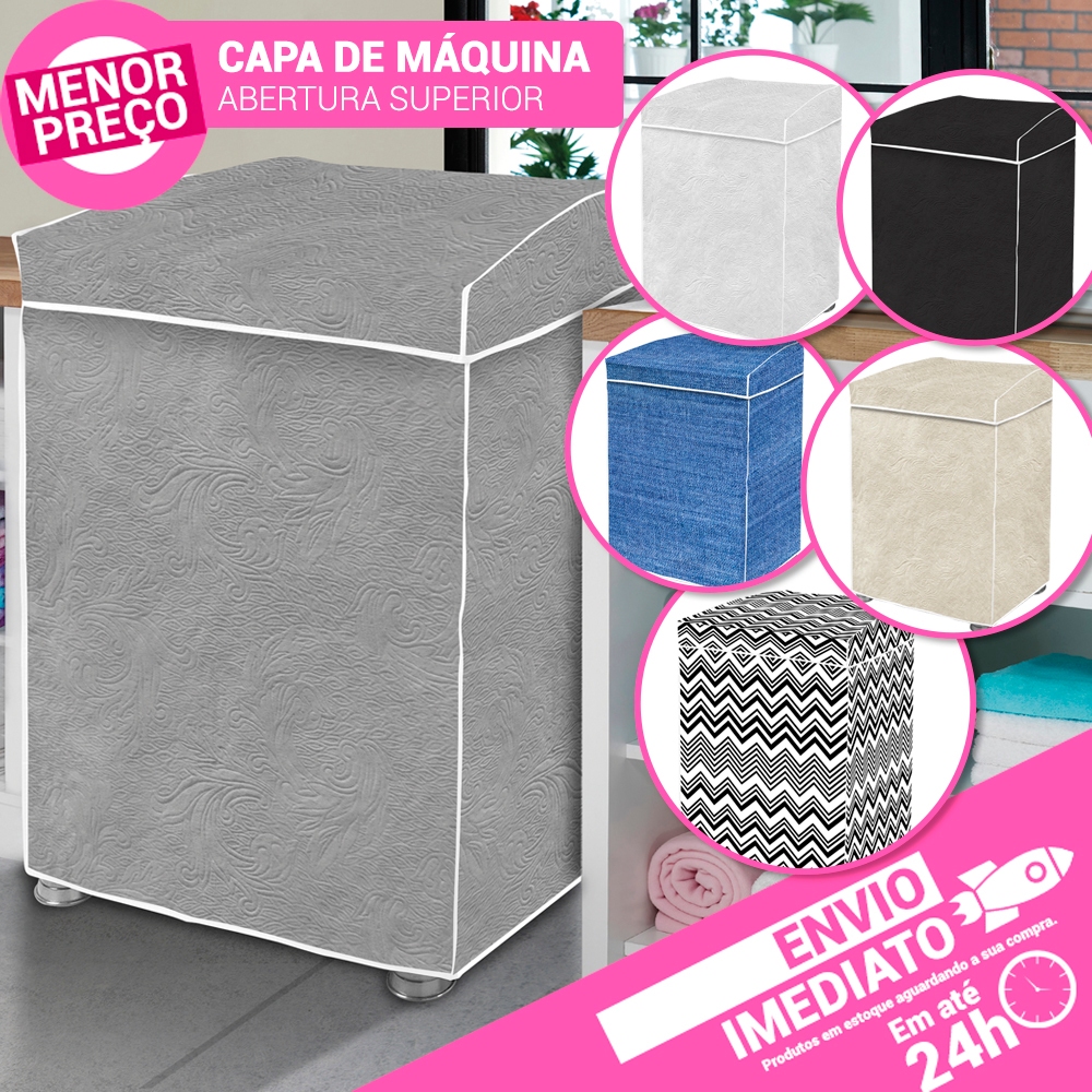 Capa Maquina de Lavar Tampa e Saia Brastemp Electrolux Consul Todos os Tamanhos em Oferta na Shopee