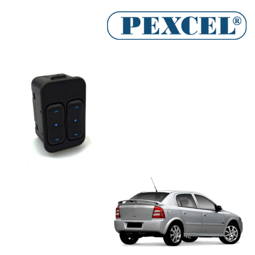 Interruptor de vidro elétrico Astra duplo- Dianteiro Esquerdo Azul