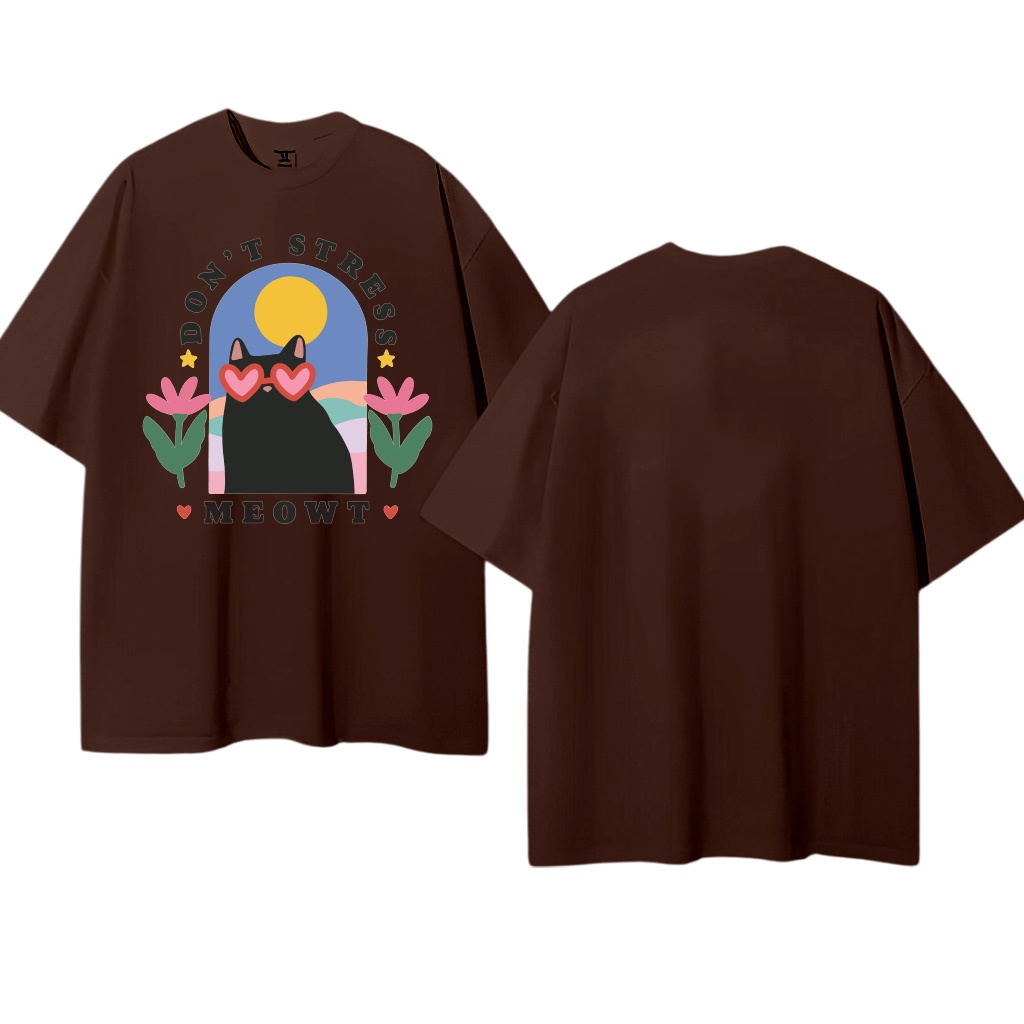 Camiseta Oversized Unissex Arte Vintage – Não se estresse | Streetwear 100% Algodão com Conforto