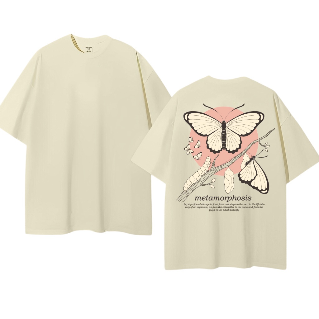 Camiseta Oversized Unissex Arte Vintage – Metamorphosis | Streetwear 100% Algodão com Conforto