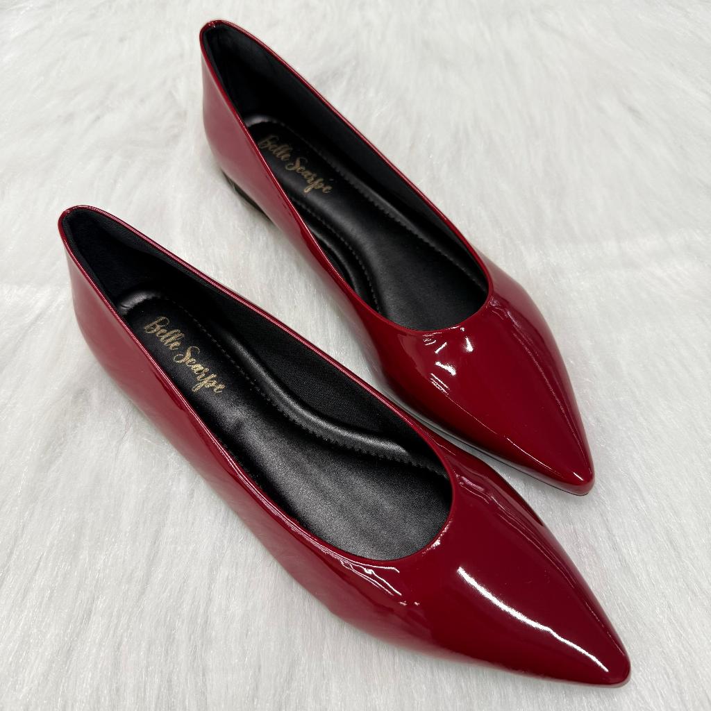 Sapatilha Feminina Casual Confort Verniz Bico Fino Preto Off White Nude Malbec Rosa Oliva Tiramissu