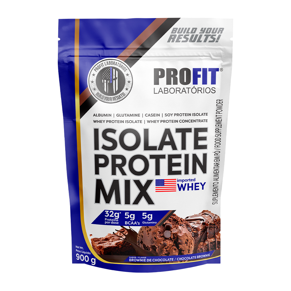 Isolate Protein Mix Refil 900g Profit Labs Whey Isolado Concentrado Sem Glúten Baixo Sódio