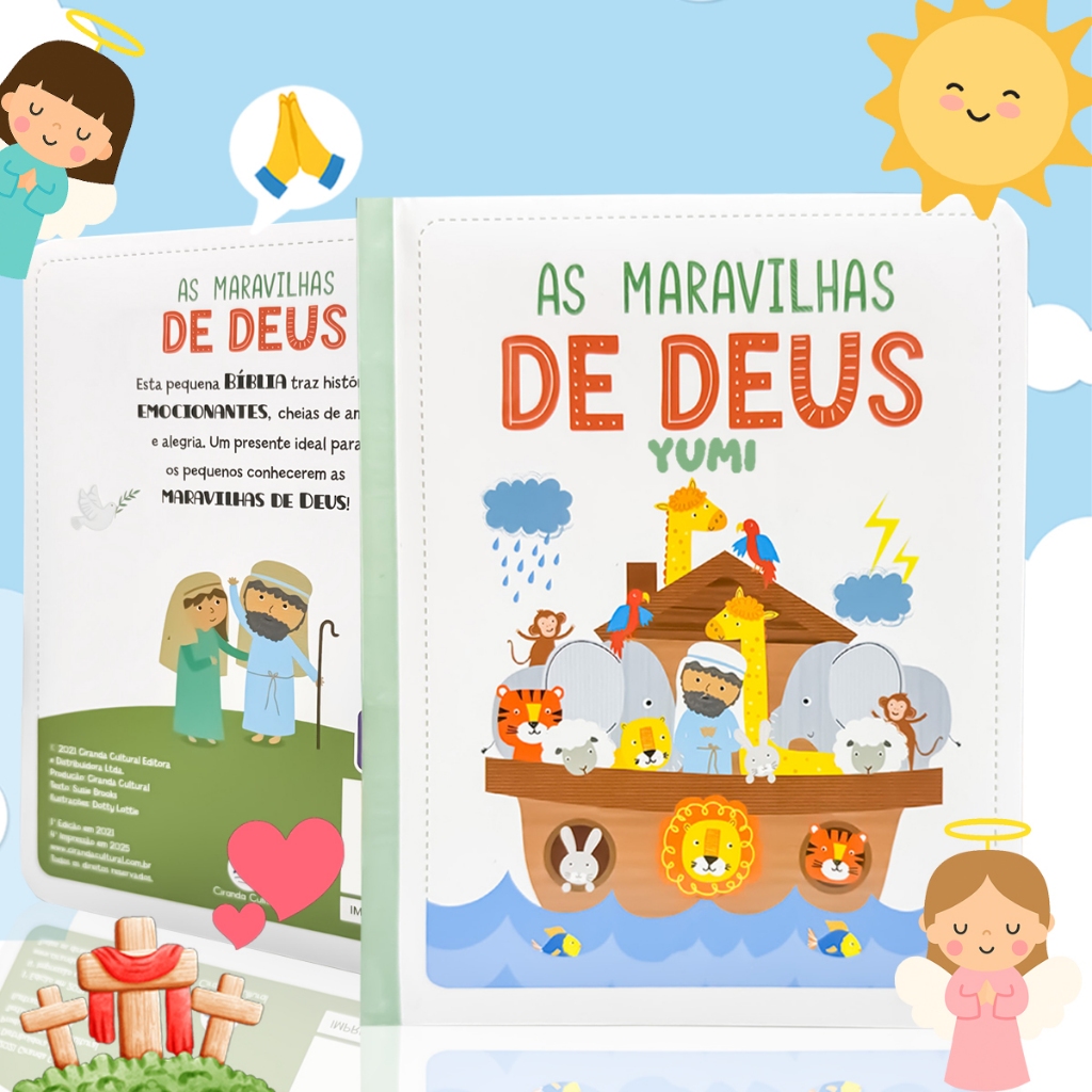 A Bíblia Do Bebê As Maravilhas de Deus | Livro Infantil Histórias Bíblicas Ilustradas Para Crianças em Oferta na Shopee