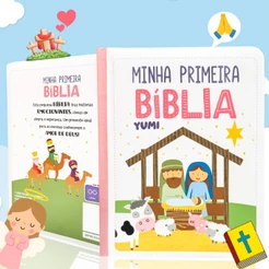 Livro Minha Primeira Bíblia Infantil Meninas Capa Dura Rosa Histórias Da Bíblia Ilustrada
