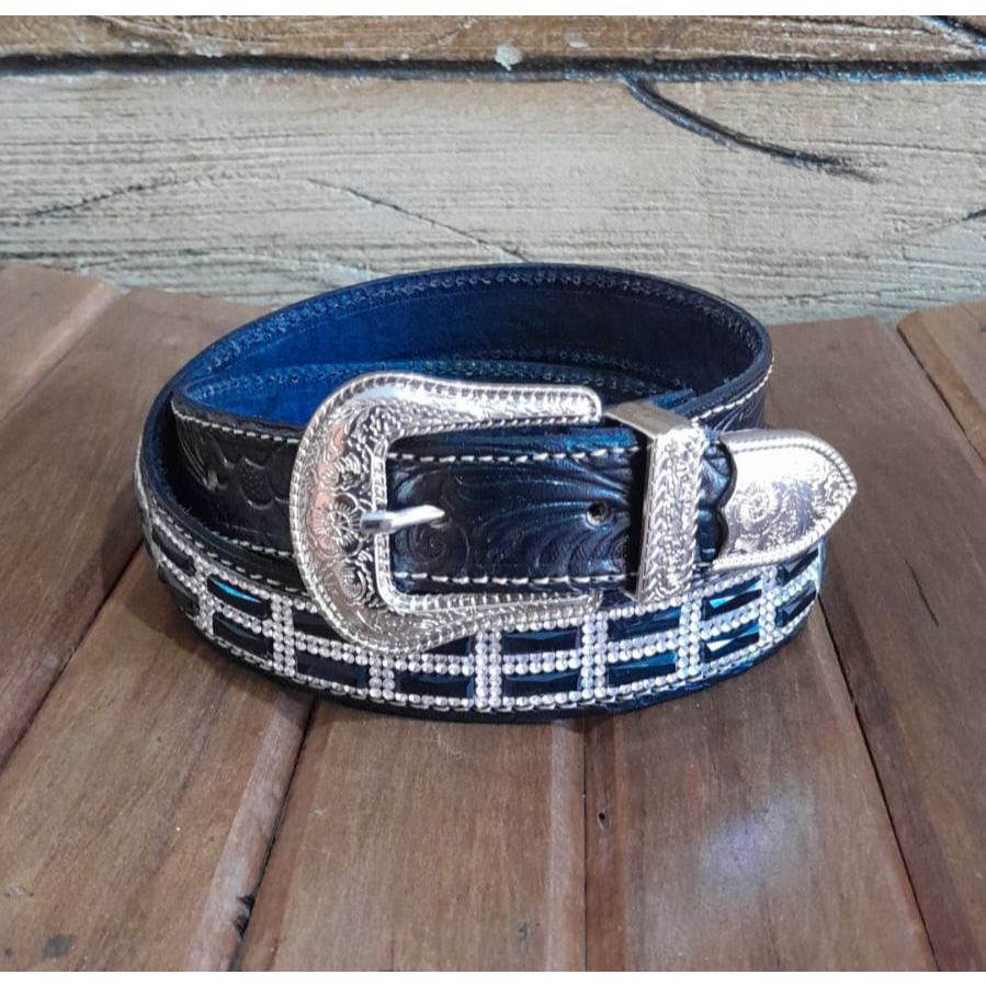 Cinto Infantil Com Strass Couro Legítimo Muita Qualidade