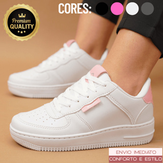 QUEIMA DE ESTOQUE: Tênis Branco Unissex Confortável para homens e mulheres de estilo Novidade em Oferta na Shopee