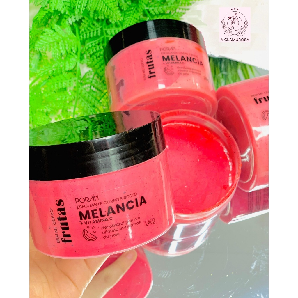 Esfoliante Melancia corpo e rosto 240G - Porán