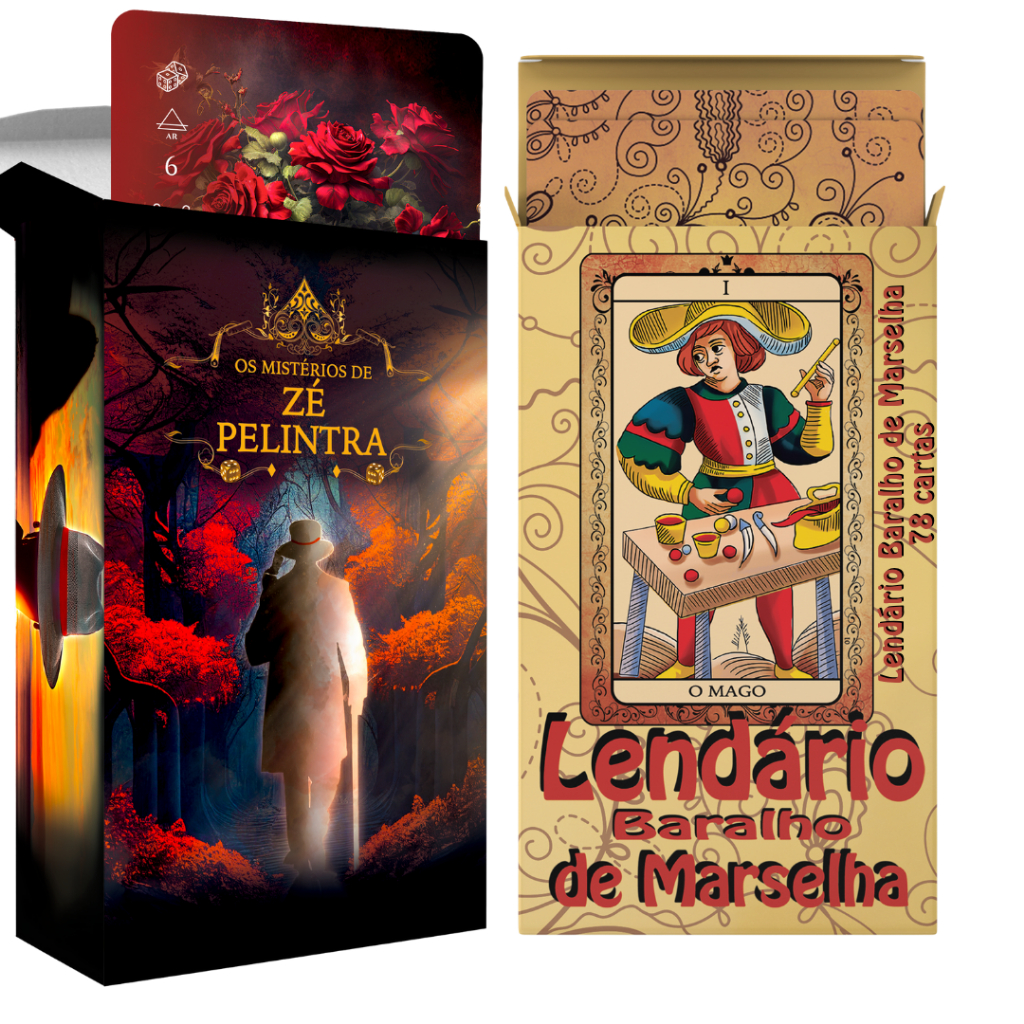 Kit Tarot Baralho Cigano Zé Pelintra 36 Cartas Plastificadas e Tarot Marselha 78 Cartas Ideal p/ Iniciantes
