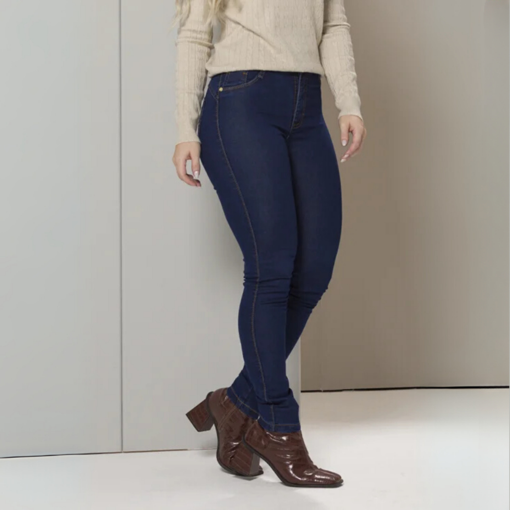 Calça Jeans Feminina Skinny Cigarrete Empina Bumbum