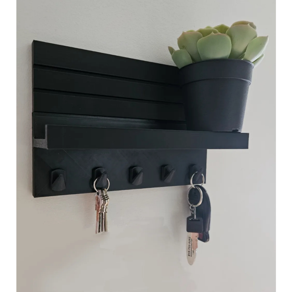 Suporte de Chave Modular com Prateleira - Moderno Casa Hall Escritório