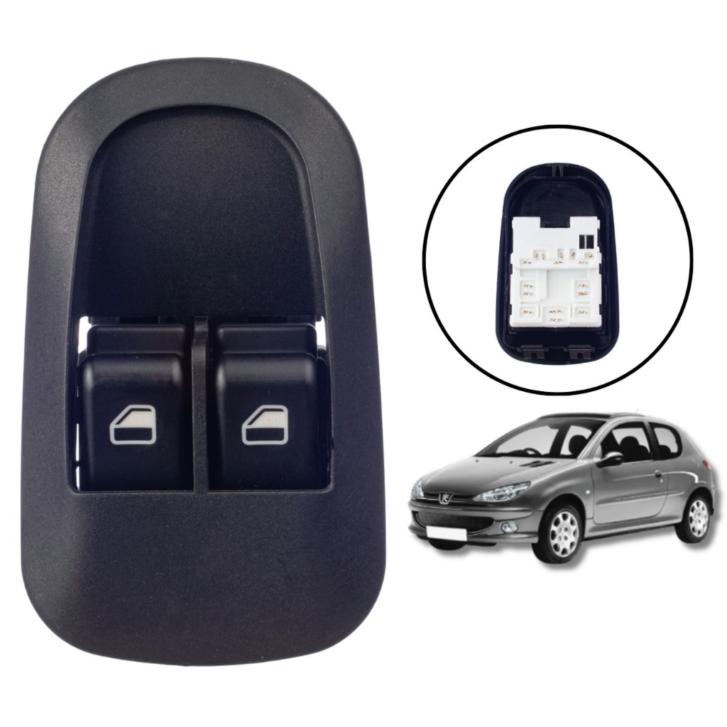 BOTÃO INTERRUPTOR VIDRO ELÉTRICO PEUGEOT 206 1998/ em Oferta na Shopee