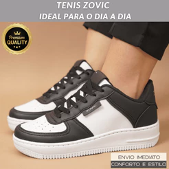 QUEIMA DE ESTOQUE: Tênis Casual Feminino Preto 34 Ao 43Casual Masculino e Feminino Unissex