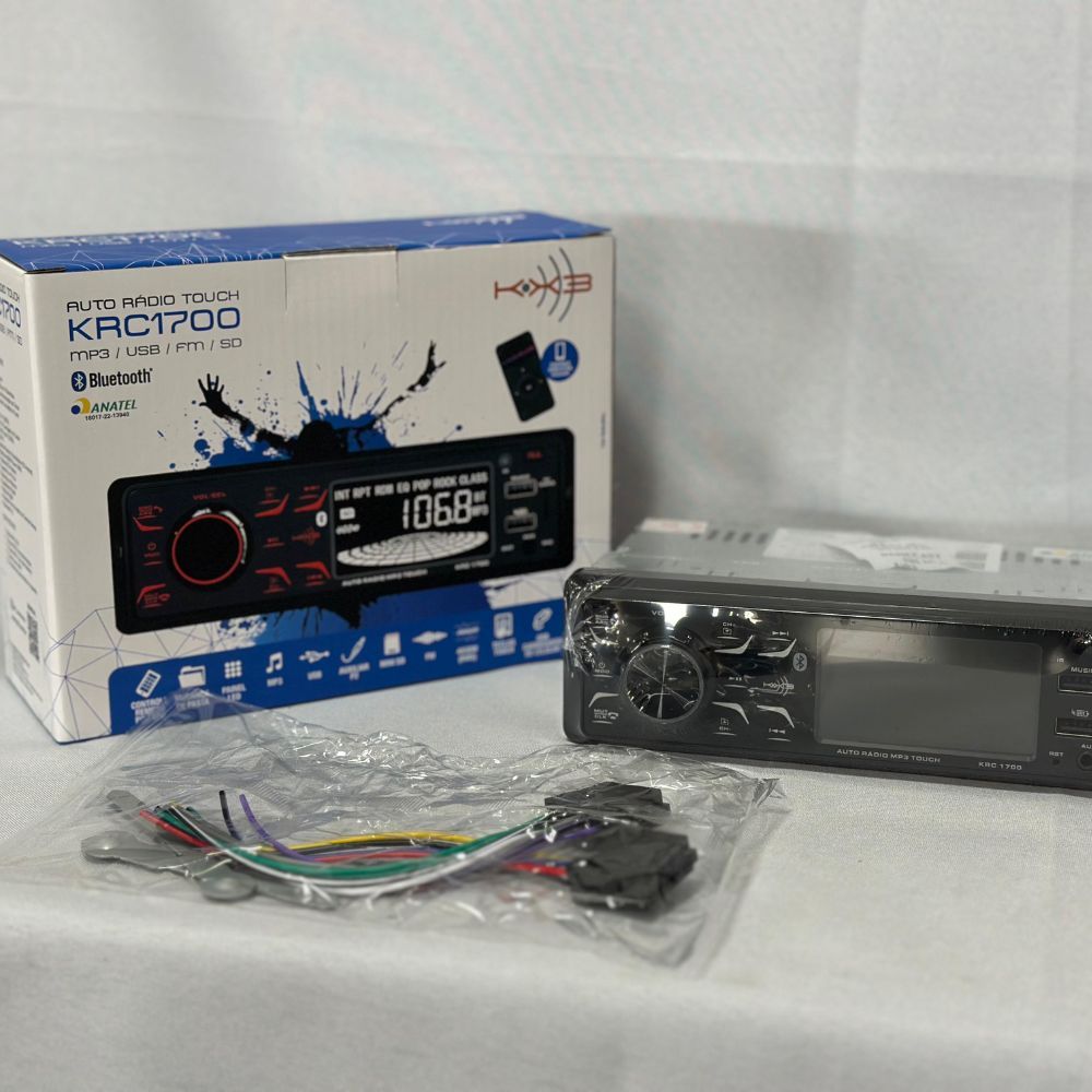 Detalhes do Auto Rádio Bluetooth Kx3 Touch KRC1700