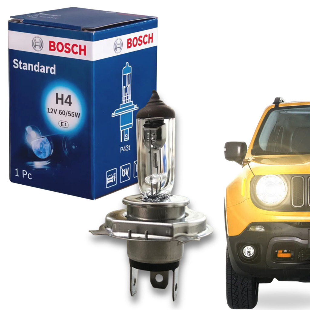 Lampada Original Bosch Farol H4 12v 60w 55 Halogena P/ Carro em Oferta na Shopee
