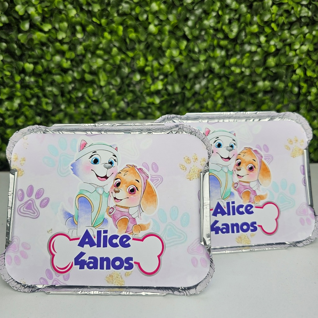 Marmita Personalizada SKYE E EVEREST AQUARELA - Personalizados - Festa infantil - Aniversário - Lembrancinha