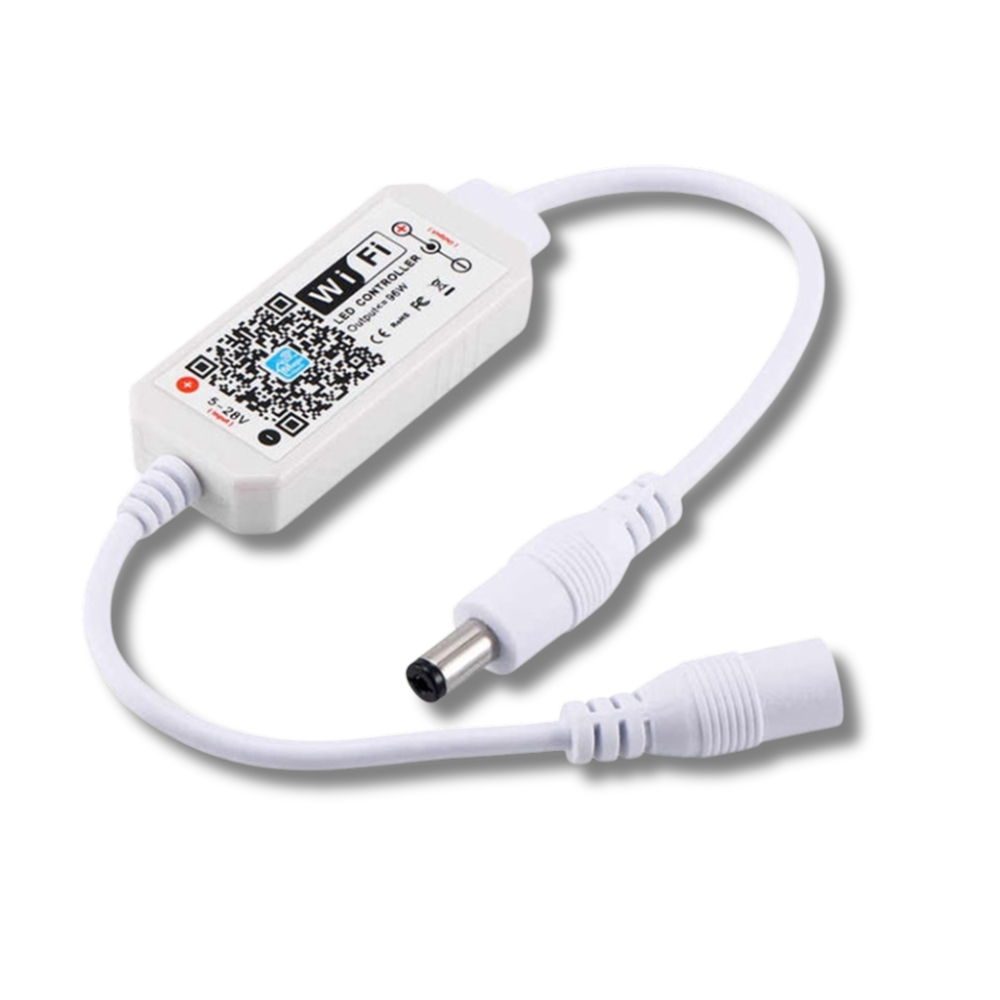 Controlador Dimmer Inteligente P/ Fita LED Wi-fi Bluetooth Função Rítmica Musical e Por Voz Branco