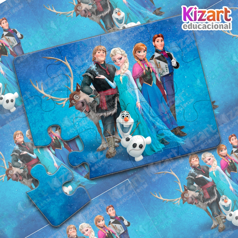 Lembrancinha Escolar Educativa Quebra Cabeça Festa Infantil 12 Peças Tema Frozen em Oferta na Shopee