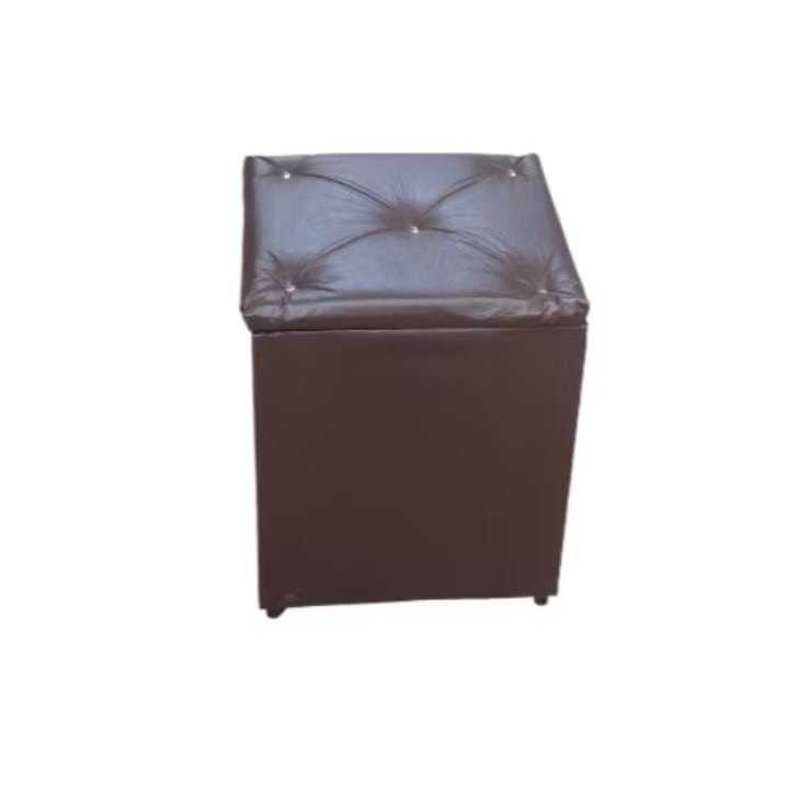 PUFF BAÚ Quadrado 45x45x43 CM Organizador E Decorativo Muito lindo Cor Marrom