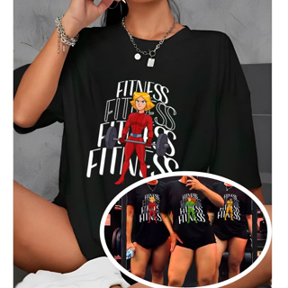 Camiseta Tshirt Oversized 100%Algodão Academia Fitness Gym Treino Musculação Feminina Três Espiãs em Oferta na Shopee