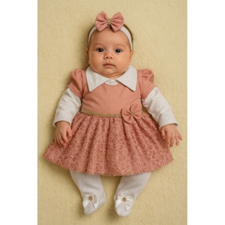 Saída de Maternidade Menina 3 peças em Oferta na Shopee