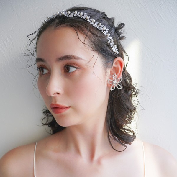 Coroa Tiara Porta Coque Zirconia Com Pérolas Prata Para Penteado Noiva Casamento Festa 15 Anos Debutante