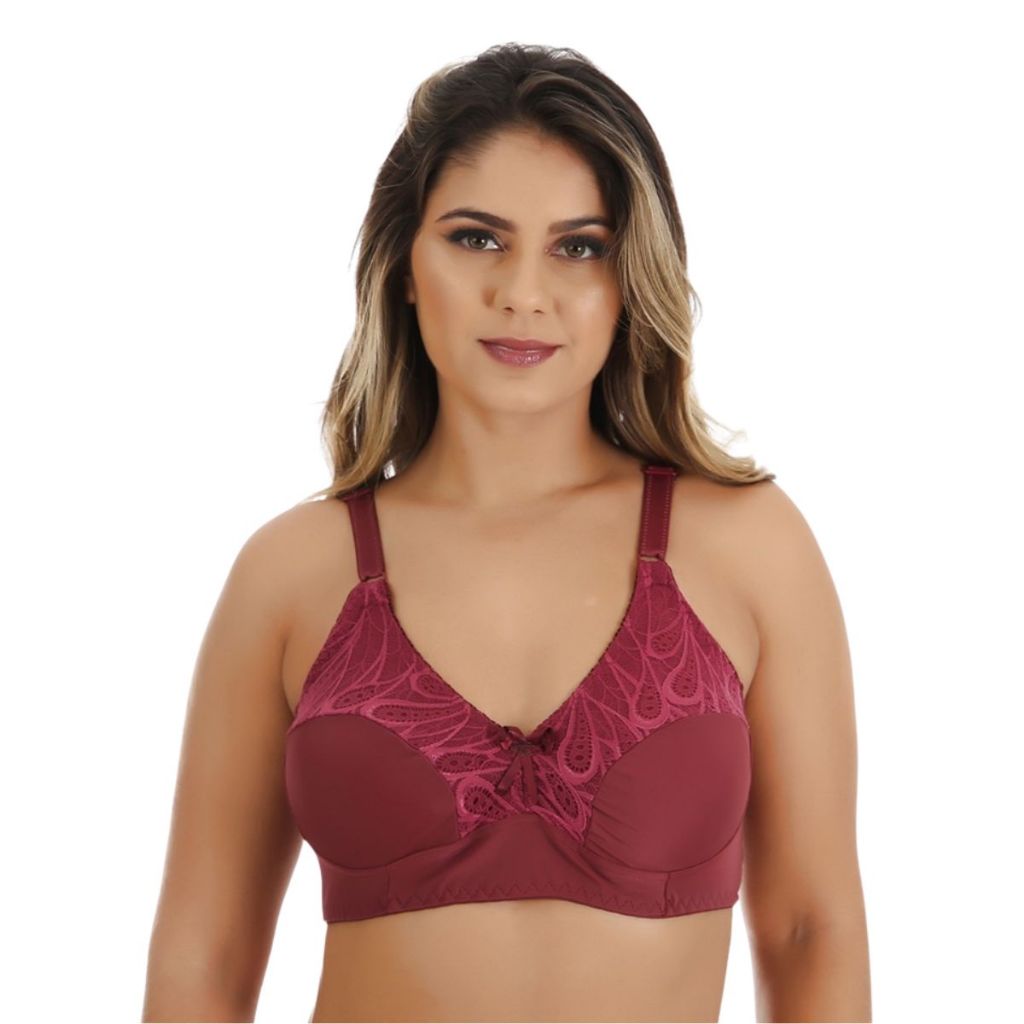 Sutiã Renda Reforçado Alça Regulagem Sustentação Feminino Lycra Sem Bojo Soutiens Lingerie Luxo