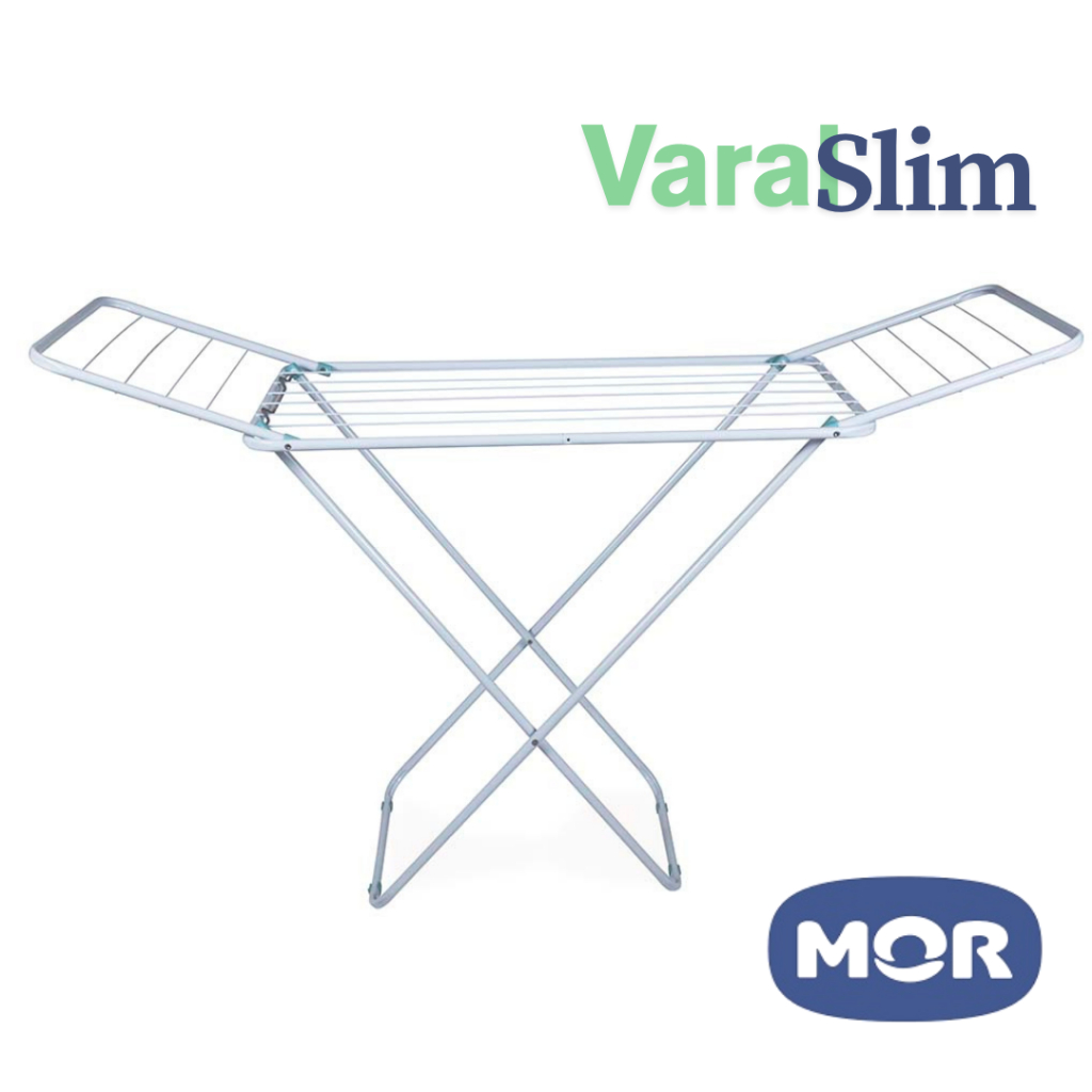 Varal de Chão Com Abas Slim Dobrável Retrátil Aço Reforçado Mor - Home & Living