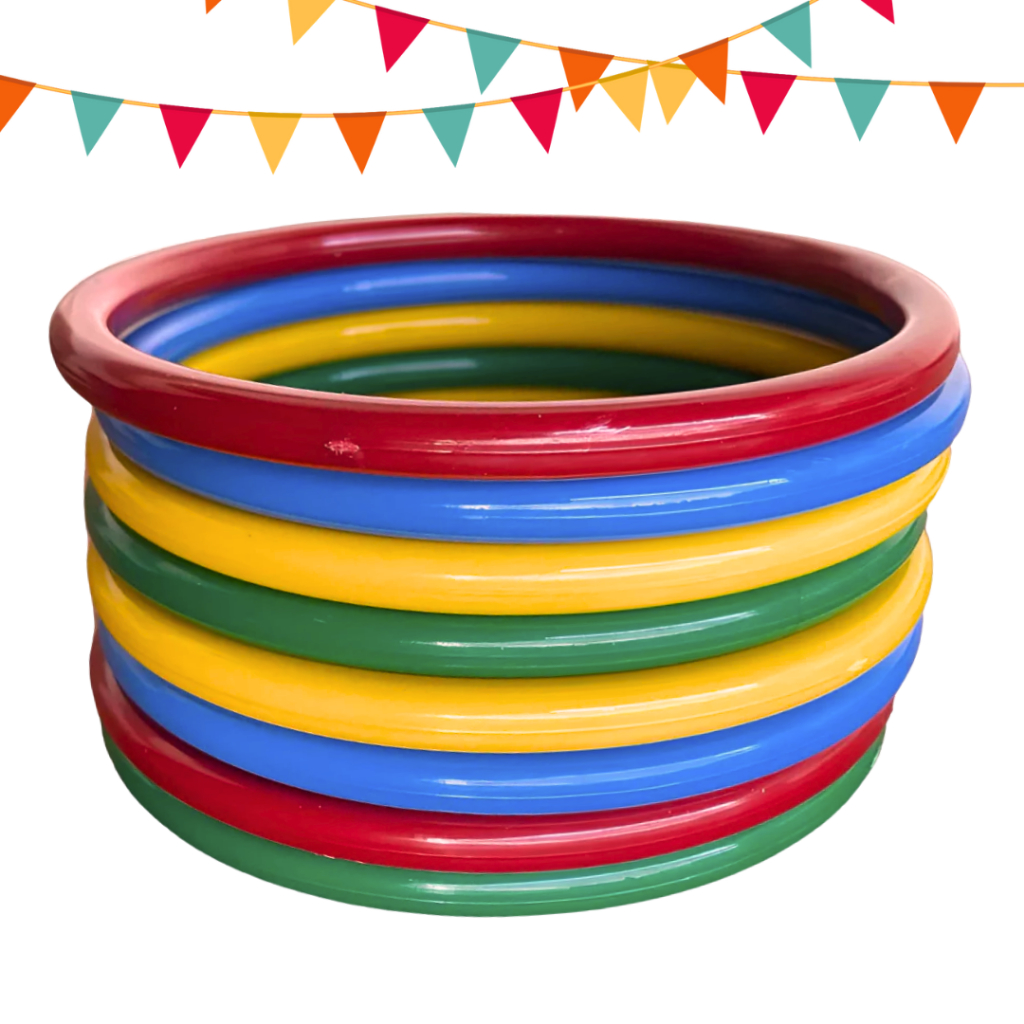 Kit 10 / 20 / 50 Argolas Festa Junina Coloridas Sortidas Artesanato Multiuso 10cm em Oferta na Shopee