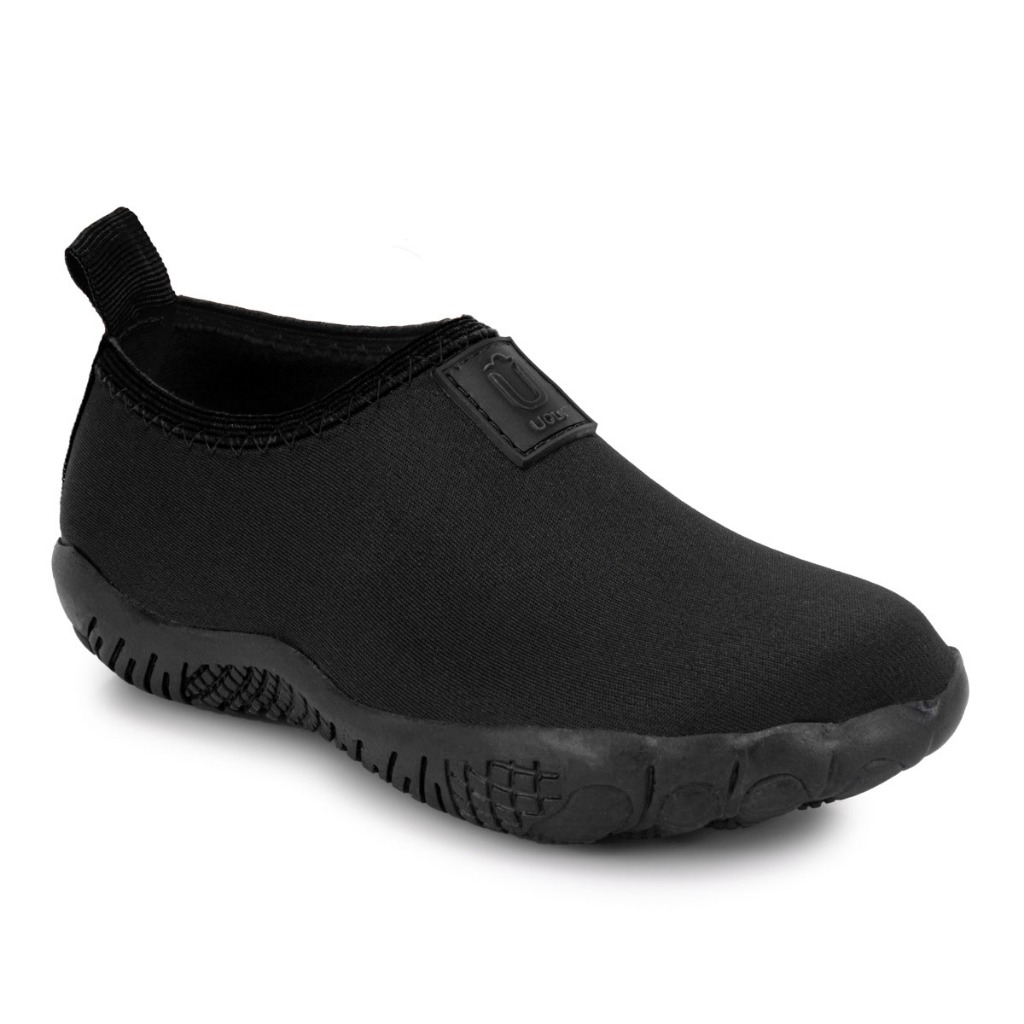 Sapatilha Infantil Hibrida Antiderrapante Para Exercícios Corrida Piscina Preta