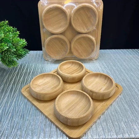 kit petisqueira de bambu - bandeja de bambu Cozinha - Servir Petiscos