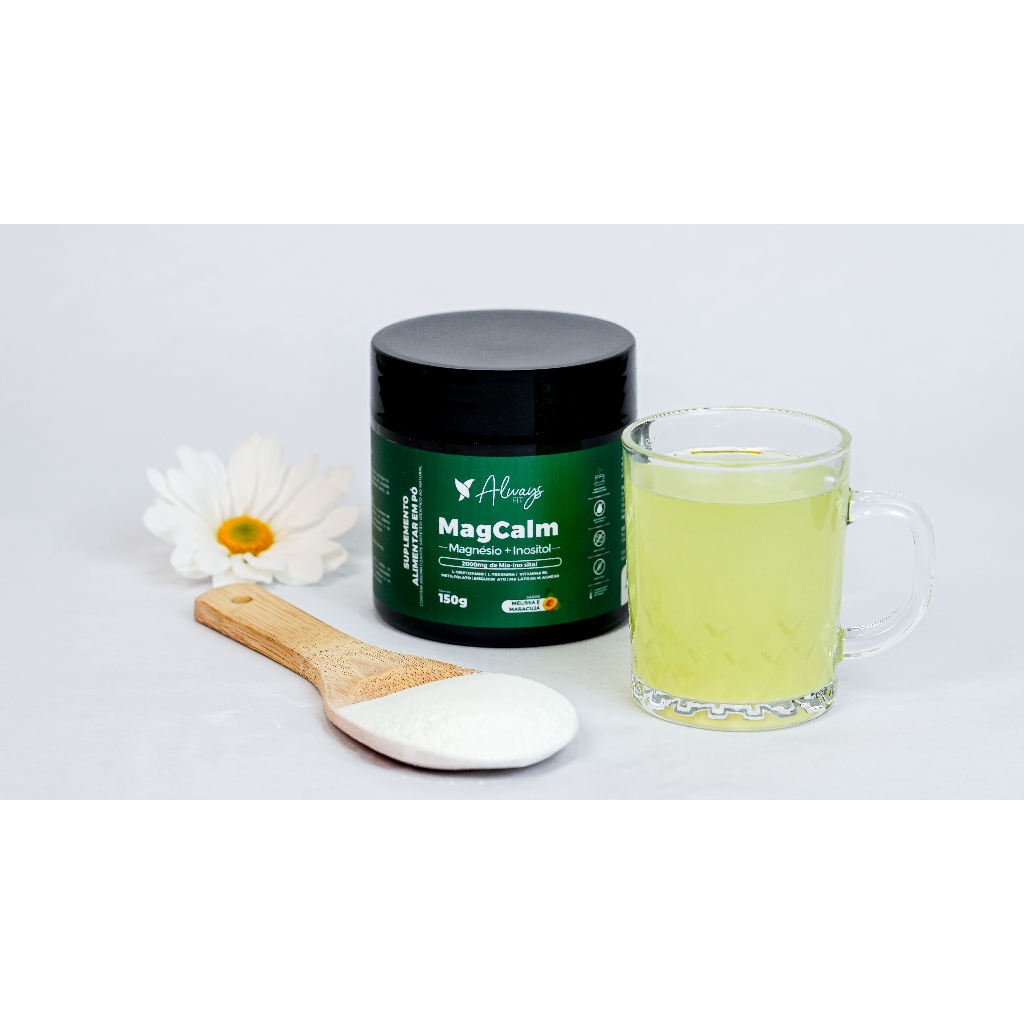 MagCalm - Magnésio, Inositol, L-Triptofano, L-Treonina, Camomila, Melissa - 150g - 1 unidade