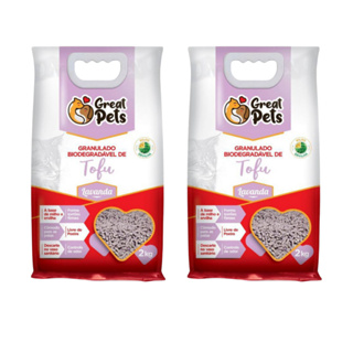 2 Areia Biodegradável Granulado Tofu Lavanda 2kg P Gatos em Oferta na Shopee