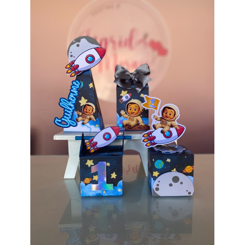 kit personalizados - astronauta baby / lembrancinhas para festas / aniversários / caixas personalizadas