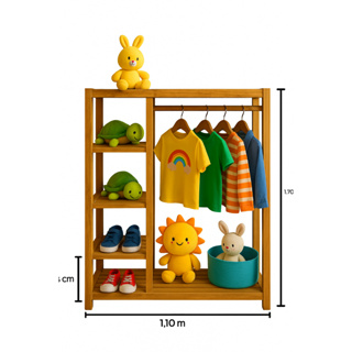 Organize o quarto com estilo - Arara Montessoriana para quarto Infantil! em Oferta na Shopee
