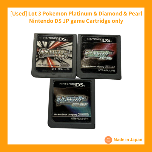 [Used] Lot 3 Pokemon Platinum & Diamond & Pearl Nintendo DS JP game Cartridge only