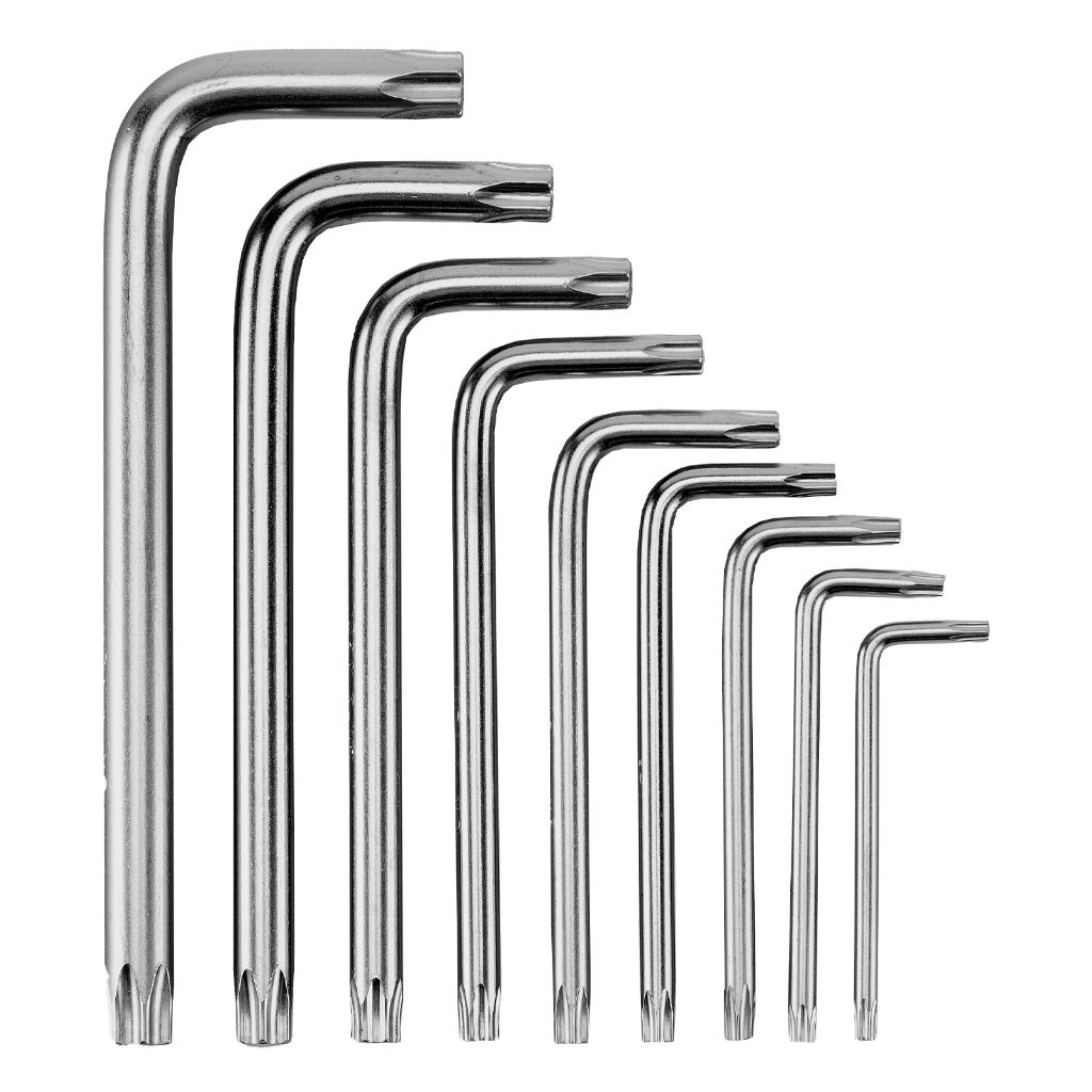 Detalhes do Jogo Chave Torx T10 a T50 MTX Curta com Furo Guia 9pç