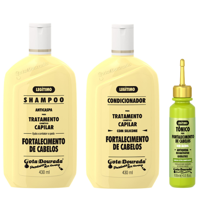 Kit Shampoo e Condicionador Tradicional 430 ml + Tônico Antiqueda 100 ml em Oferta na Shopee