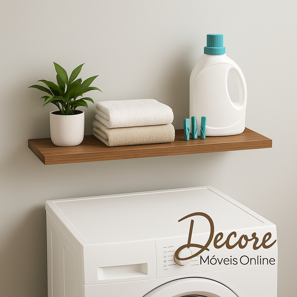 Prateleira MDF Freijó 60x20 cm Decoração Lavanderia Cozinha Banheiro em Oferta na Shopee