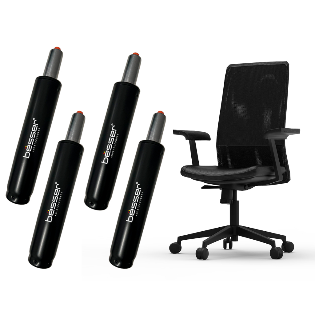 Kit Pistão A Gás Cadeira Gamer Coluna Universal Cadeira Reforçada Classe-3 150kg - Home & Living