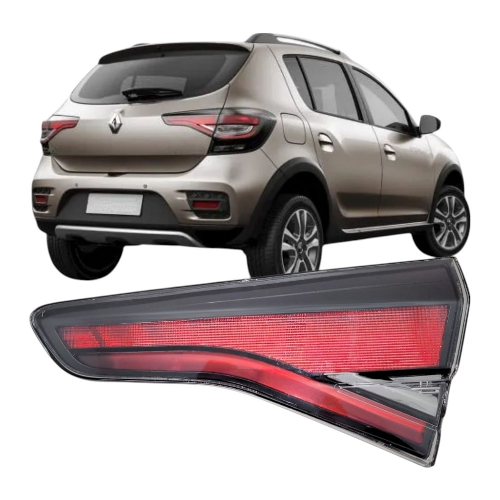 LANTERNA SANDERO STEPWAY 2020 2021 2022 2023 2024 FUME TAMPA COM LED LADO DIREITO