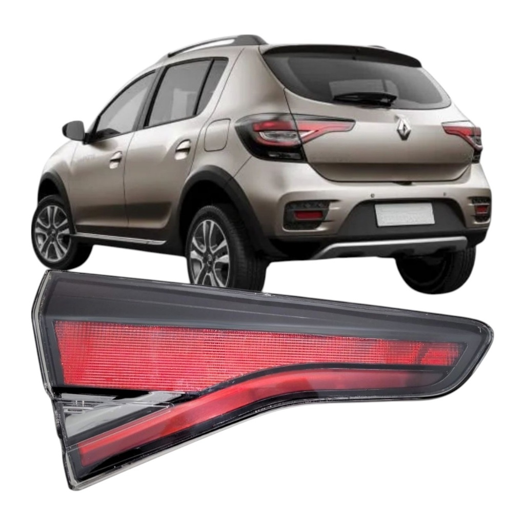 LANTERNA SANDERO STEPWAY 2020 2021 2022 2023 2024 FUME TAMPA COM LED LADO ESQUERDO
