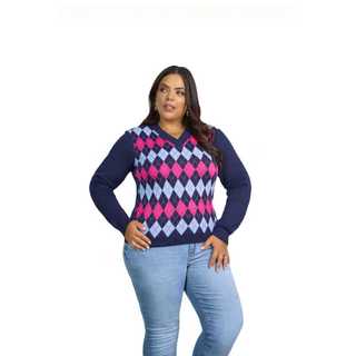 casacos e sobretudo de Inverno Plus Size Casacos Feminino Trico Plus Poncho Plus 52871