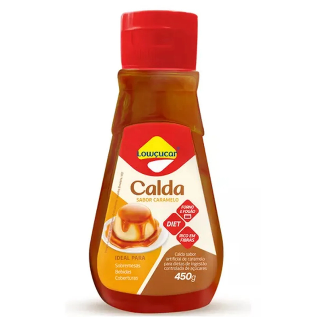 Calda Lowçucar Caramelo Sem Glúten 450g em Oferta na Shopee